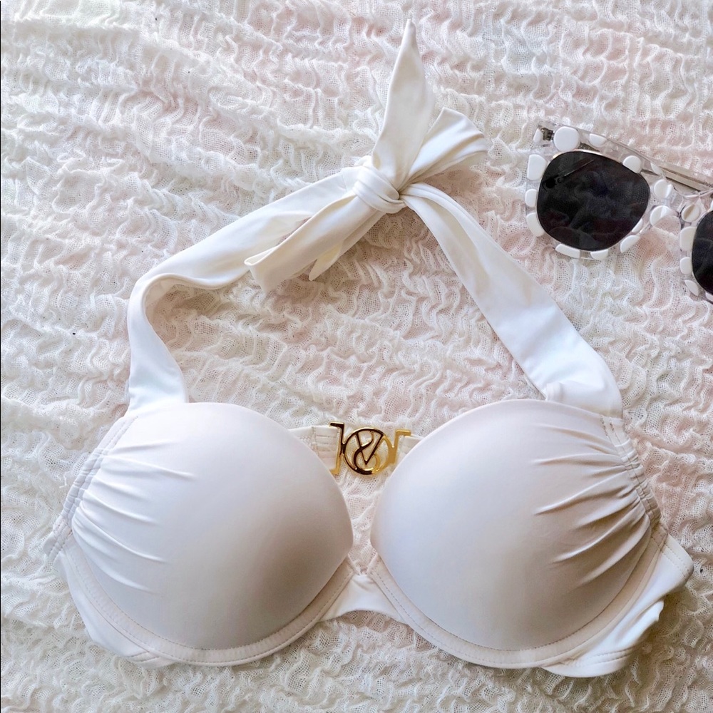 Victoria’s Secret Bombshell Swim Top- White- 32A